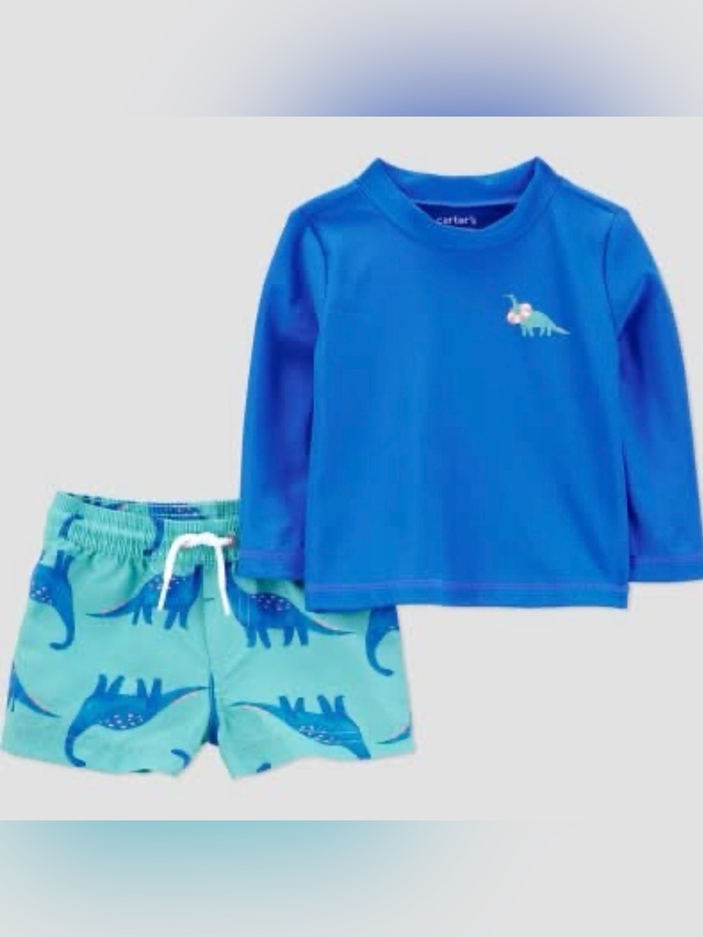 Carter's Teal and Light Gray Swim Shorts Set